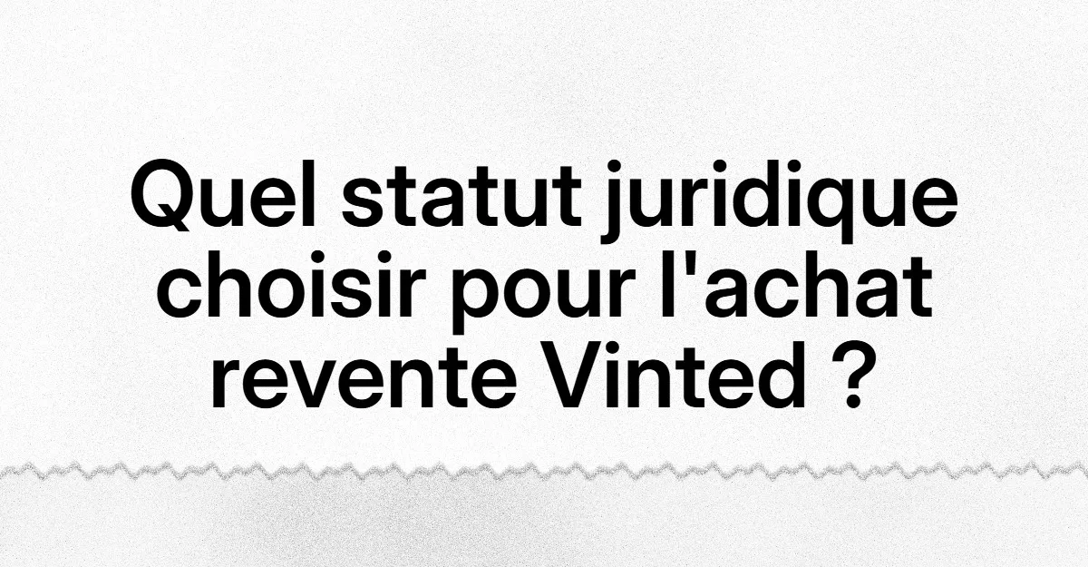 Achat-Revente Vinted : Quel statut juridique choisir pour votre business ?